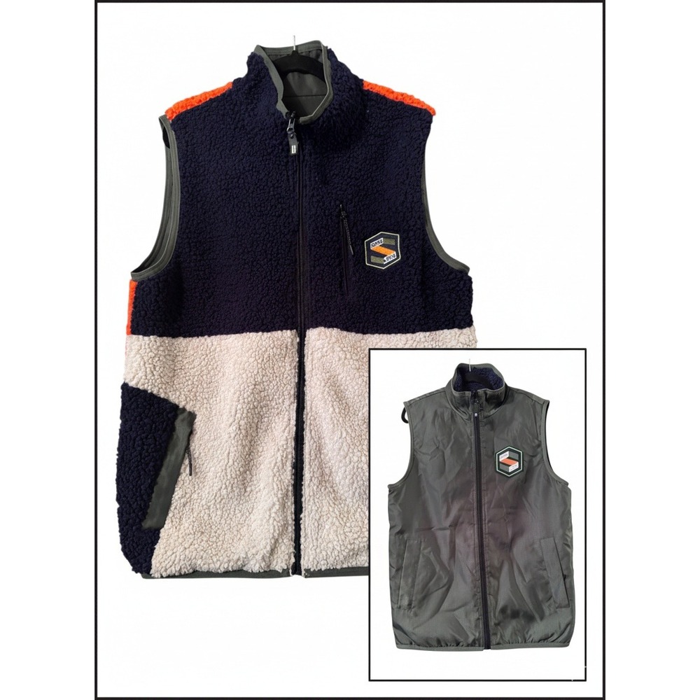 Scotch &‎ Soda Reversable Vest Zip Front Pockets Outdoor Casual size L